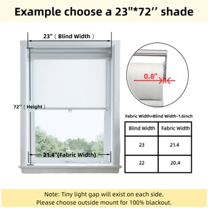 Bóng lăn không dây, rèm cửa sổ không dây, màu không dây an toàn cho trẻ em dễ dàng cài đặt, Phương pháp điều trị cửa sổ nhà & văn phòng bền - Product Image 2