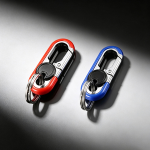 Fashion Hardware Rotatable Zinc Alloy <b>Key</b> Holder Custom Engraved Logo Carabiner <b>Key</b> <b>Ring</b> <b>Key</b> Clip for Car <b>Keys</b>, Outdoor Use - Product Image 2