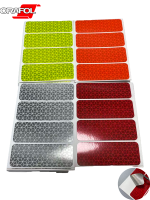 Lámina Reflectante Roja de Alta Visibilidad Oralite VC412, Vinilo Autoadhesivo para Envoltura de Automóviles, Cinta Impermeable de Seguridad Vial