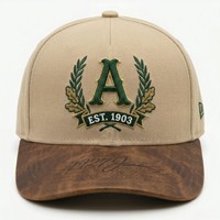 Gorra de Béisbol Vintage Estilo Universitario Americano de 6 Paneles, con Logotipo Bordado Personalizado, Visera Deportiva Estructurada, de Poliéster/Algodón Twill