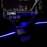 VENDAR Lumière d'ambiance pour aérateurs intérieurs avant/arrière, 64 couleurs, 12V, pour Mercedes-Benz Classe A (Rétrofit/Amélioration)