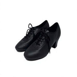 Chaussures de danse latine pour femmes Stock Armando en cuir pleine fleur, à lacets, talon de 2 pouces, semelle extérieure en daim, cuir véritable pour la danse de salon - Product Image 2