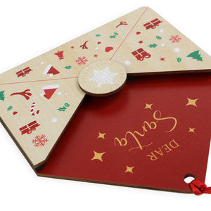 Lettera a Santa busta ornamento busta <span class=keywords><strong>di</strong></span> <span class=keywords><strong>legno</strong></span> per mettere la lista <span class=keywords><strong>di</strong></span> natale in Laser inciso ornamento <span class=keywords><strong>di</strong></span> natale - Product Image 4