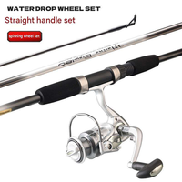 En gros, Combo canne à pêche spinning 1,8 m et moulinet, Kit complet d'équipement de pêche pour eau douce, pour achigan, brochet, snapper