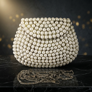 Sac à main zippé poli de haute qualité, design classique et élégant pour mariage et Noël, pour femmes et jeunes filles, Uttar - Product Image 1