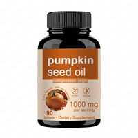 Capsules d'huile de graines de citrouille très vendues, favorisent une fonction prostatique saine, favorisent la santé du cuir chevelu pour adultes, 90 unités