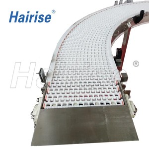 Hygiënische modulaire kunststofband spiraalvormige transportband met 90 graden bocht ° /180 °   Draait voor diverse toepassingen - Product Image 5