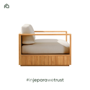 Sofá Gina: Experimente la vida al aire libre relajada con el sofá Gina, fabricado con madera de teca maciza y tapicería suave para una comodidad atemporal. - Product Image 6