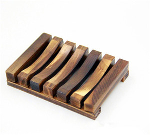 Bath Shower Plate Bathroom Natural Wooden Bamboo Soap Dish Tray Holder Storage Soap Rack Plate Box Container