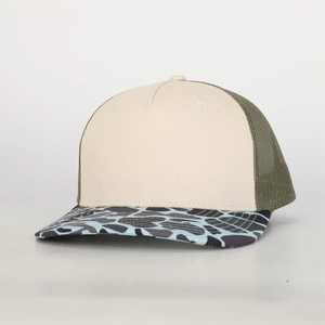 5 Panel Custom <b>Camo</b> Trucker Hat Two Tone Hat Baseball <b>Cap</b> Camouflage Cotton Twill Vintage Trucker Hat With 3D Embroidery Logo - Product Image 4