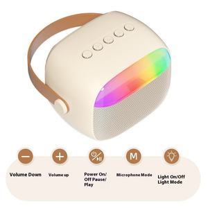 ลำโพงคาราโอเกะพกพา K30 พร้อมไมโครโฟนและไฟ RGB, เสียงปาร์ตี้ 5W BT, ชาร์จซ้ำได้, เครื่องร้องเพลงแสนสนุกสำหรับเด็ก, ใช้ในบ้านและเดินทาง - Product Image 4