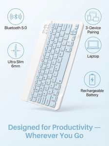 Wholesale Bluetooth Wireless <b>Keyboard</b> Portable <b>Keyboard</b> Rechargeable Teclado Tastatur Clavier Tastiera - Product Image 5