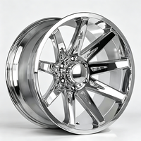 Jantes de voiture tout-terrain forgées 4x4, 17, 18, 20, 22, 24, 26 pouces, jantes 5x139.7, 6x139.7, chrome poli, lèvre profonde, jantes forgées personnalisées