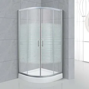 factory direct sale cheap price bathroom pattern tempered glass sliding shower door