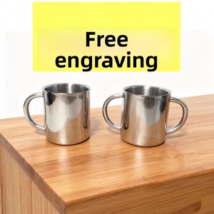 304 Double-wall Stainless Steel <strong>Childrens</strong> <strong>Drinking</strong> Cup Kindergarten Water <strong>Bottle</strong> Thickened Heat-resistant Design Lid - Product Image 2