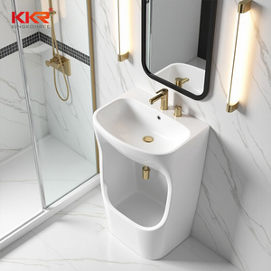 Wudu Musulman Musulman Bassin Intégré Lavage Mains et Pieds Surface Solide Bassin <span class=keywords><strong>Petit</strong></span> Filet Moyen-Orient Salle De Bains Lavabo - Product Image 2