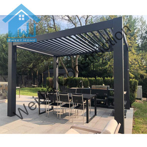 2019 Offre Spéciale Jardin Gazebo Pavilion 3x4 soleil Ombrage <span class=keywords><strong>Bioclimatique</strong></span> <span class=keywords><strong>Pergola</strong></span> En Aluminium En Alliage D'aluminium 6063-T5 TOUS-saison nouvelle Année <span class=keywords><strong>De</strong></span> - Product Image 1