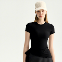 T-shirts d'été pour femmes à haute élasticité, dernières nouveautés, hauts de sport anti-bactériens, compression, évacuation de l'humidité, respirants, options grandes tailles