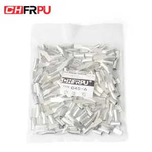 Chfrpu Không-Cách Điện C45 Pin-Hình Dạng Uốn Thiết Bị Đầu Cuối Đồng Đóng hộp Chèn Lug Dây Thiết Bị Đầu Cuối C45-4/6/10/16/25/35/50/70/95