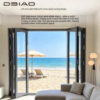 Puerta Plegable de Aluminio para Exteriores DBIAO, Marco Delgado, Diseño Elegante para Cafetería y Boutique