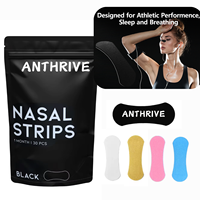 Bandelettes nasales anti-ronflement Anthrive OEM Bulk Sport Black Nose Strip, extra résistantes, pour les athlètes sportifs.