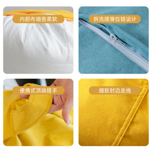 Fauteuil inclinable en forme de pouf, rembourré en éponge, pour enfants et adultes, idéal pour chambre et balcon - Product Image 4