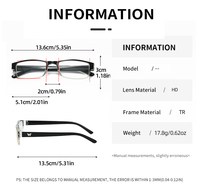 Lunettes de lecture correctrices pour femmes, monture carrée PC XB9812, presbytie -250, fournisseur en gros