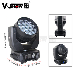 Vshow aura1915 19 cái 15 Wát RGBW hào quang di chuyển đầu ánh sáng LED chiếu sáng LED di chuyển rửa đầu với zoom - Product Image 4