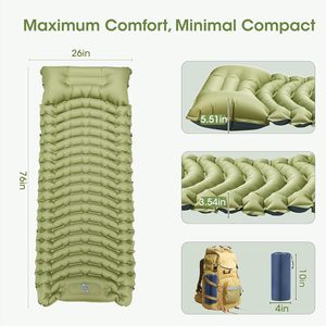 <span class=keywords><strong>Matelas</strong></span> de couchage auto-gonflant léger de haute qualité pour la randonnée et le trekking <span class=keywords><strong>Matelas</strong></span> de camping portable imperméable - Product Image 2