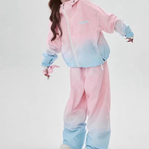 Nouvel ensemble de <span class=keywords><strong>ski</strong></span> pour <span class=keywords><strong>femme</strong></span>, imprimé, chaud, à capuche, coupe-vent, imperméable, fermeture éclair, manches longues, grande taille, pour l'extérieur - Product Image 1