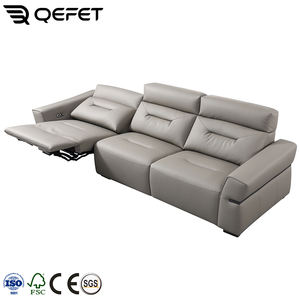 Estilo Europeu moderno Chaise <span class=keywords><strong>Lounge</strong></span> Sofá USB Port Combinação Elétrica Sofá PU Couro Braços Fora Hardware Decoração - Product Image 3