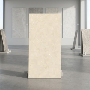Azulejos de porcelana cerámica pulida esmaltada Indic Beige 800x1600mm con acabado de piedra beige natural para paredes y suelos - Product Image 1