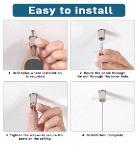 Treo Trần núi OEM thép Trần Tập tin đính kèm đường sắt treo Kit Đèn Trần dây lịch thi đấu - Product Image 3