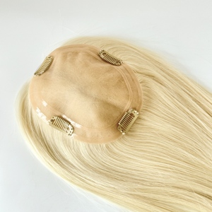 Perruques pour femmes 5.5*6.5 Mono, cheveux naturels, pour cheveux clairsemés, toupet féminin, couleur naturelle, densité 130% # 613 - Product Image 1