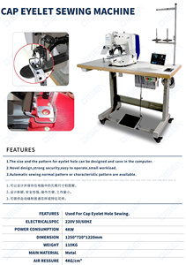 เครื่องเย็บผ้าตาไก่แบบรู<span class=keywords><strong>ก</strong></span>ระดุมสำหรับรูกระดุมทรงรูหยดน้ำอิเล็กทรอนิกอุตสาห<span class=keywords><strong>ก</strong></span>รรมความเร็วสูง - Product Image 2