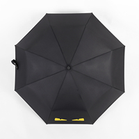 Parapluie de voyage miniature noir sur mesure, imperméable et pliable, pour cadeaux et promotion