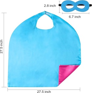Cape de super-héros <span class=keywords><strong>adulte</strong></span> jeu de rôle double couche velcro en gros Costume fantaisie festif ensemble de super-héros - Product Image 5