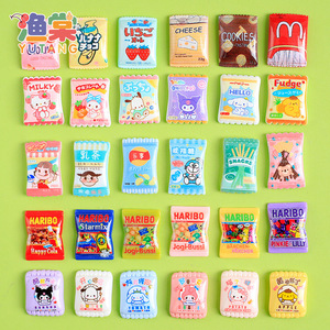 Dessin animé mignon fille épingle à cheveux corde indésirable coque de téléphone accessoires résine breloques <span class=keywords><strong>coeur</strong></span> bonbons Snack sac réfrigérateur autocollant tasse - Product Image 2