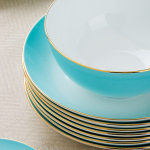 Best-selling 68pcs Nordic Luxury Cookware <b>Sets</b> Bone China Plates and Bowls Dinnerware <b>Sets</b> Porcelain Dinner <b>Sets</b> - Product Image 5