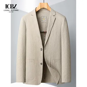 Casual Pak Heren Seersucker Klein Pak Casual Blazer Enkele Laag Zomer Dun Lente En Herfst Slank Colbert