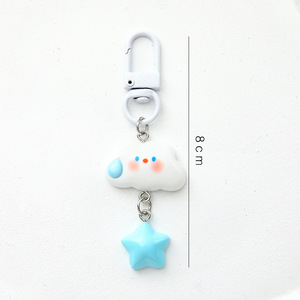 Porte-clés Nuage Étoilé Coloré 2023 en Plastique, Breloque Portable de Dessin Animé avec Mousqueton, Cadeau - Product Image 2