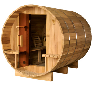 ساونا خشب الأرز الأحمر الصلب عالية الجودة بأسلوب نورديك أصيل مع بخار جاف للاستخدام الخارجي وعلاج حراري نقي - Product Image 1