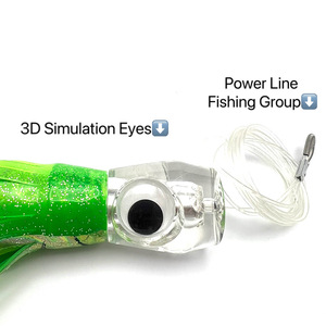 16cm 25cm 30cm curricán señuelo goma calamar faldas pulpo mar pesca anzuelo arrastre suave cebo de pesca agua salada atún Marlin <span class=keywords><strong>Mahi</strong></span> - Product Image 2