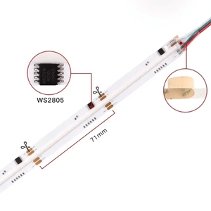 Новое поступление, 15 мм DC24V, 840 светодиодов/м, 5 в 1 RGB + CCT WS2805 IC, 14 пикселей/м, светодиодные пиксельные COB-полосы IP30 - Product Image 3