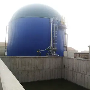 Biogas digester bolted tank dengan menjaga hangat di luar tangki Dinding