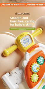 Andador Plegable 4 en 1 para Bebés con Música, Diseño Antivuelco, Altura Ajustable - Capacidad de Carga de 10 kg para Bebés de 0 a 12 Meses, Juguete de Aprendizaje - Product Image 2