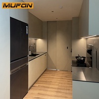 Armoires de cuisine pour animaux de compagnie, ensemble de meubles d'îlot sur mesure fabriqués en Chine, designs modernes, armoires de cuisine en MDF prêtes à assembler