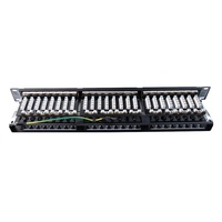 Panneau de distribution réseau RJ45 FTP blindé Cat6A 1U 48 ports haute densité pour centre de données