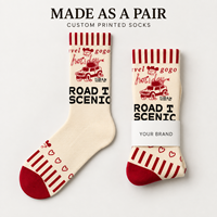Chaussettes d'automne personnalisées OEM pour adultes - Polyester/Nylon/Coton/Bambou/Laine, résistantes aux déchirures, séchage rapide, impression numérique sans couture