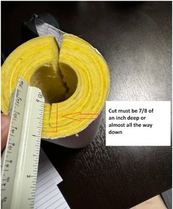 Ống cách nhiệt sợi nhỏ Đồng bằng thủy tinh len ống Bìa cách nhiệt Ống ThủY Tinh len cho đường ống cách nhiệt - Product Image 2